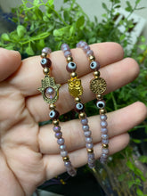 Load image into Gallery viewer, Mexican Heritage: Handcrafted Plastic Crystal Beaded Evil Eye Bracelets for Protection and Luck
